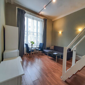 Ground floor front studio @13 St. Stephen’s Gardens W2 5QU Double ensuite studio with mezzaninPrice £1450p/m